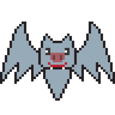 vektör piksel sanat karikatür yarasa izole