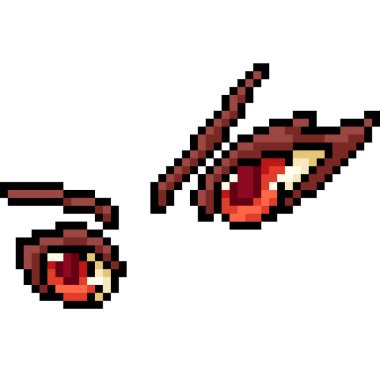 vektör piksel sanat anime göz izole çizgi film