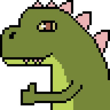 vektör piksel sanat canavarı izole edildi