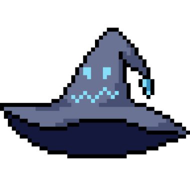 vektör pikseli şapka izole edilmiş çizgi film