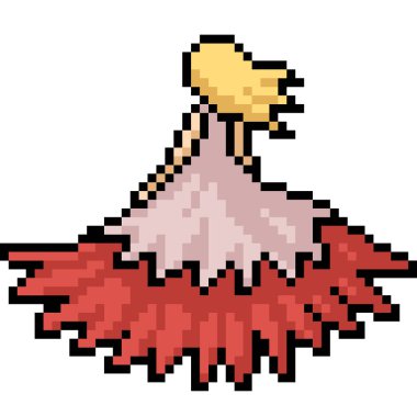 Vektör piksel sanat fantezi kızı karikatür izole