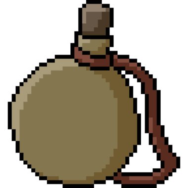 vektör piksel sanat şişesi izole edilmiş karikatür