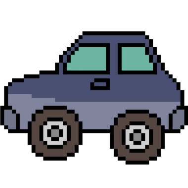 vektör piksel sanat arabası izole edildi