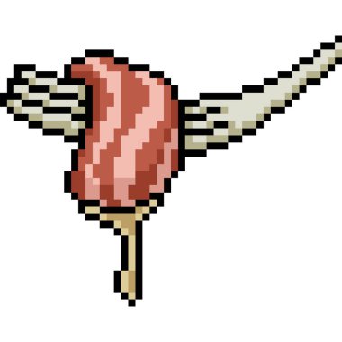 vektör piksel sanat et shabu izole çizgi film