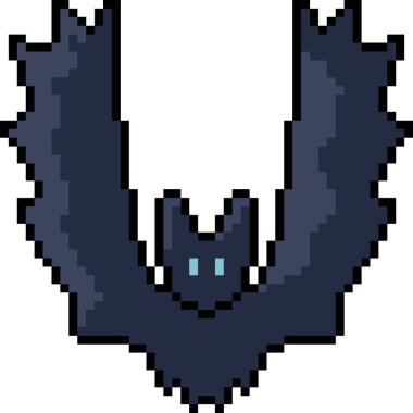 vektör piksel sanat yarasa koyu izole çizgi film