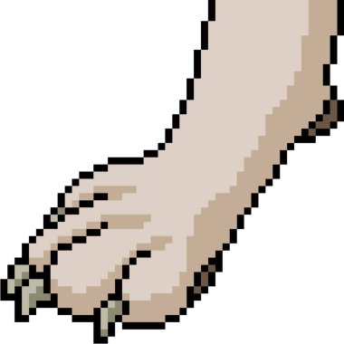 vektör piksel sanat hayvan pençesi izole karbonhidrat