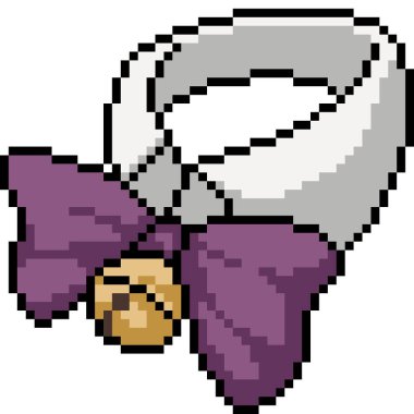 vektör piksel sanat çan tasması izole çizgi film