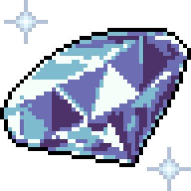 vektör piksel sanat mücevherleri izole edildi