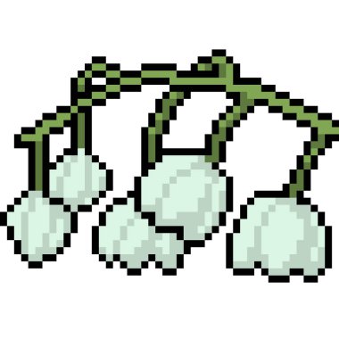 vektör piksel sanatı çiçek izole çizgi film