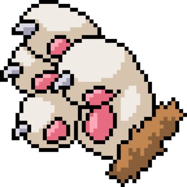 vektör piksel sanat pati eldiveni izole edilmiş çizgi film