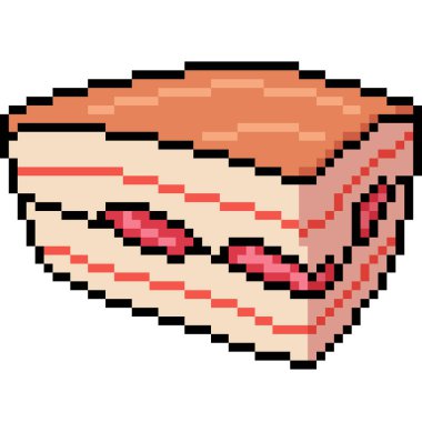 Vektör piksel sanat pastası izole edilmiş çizgi film