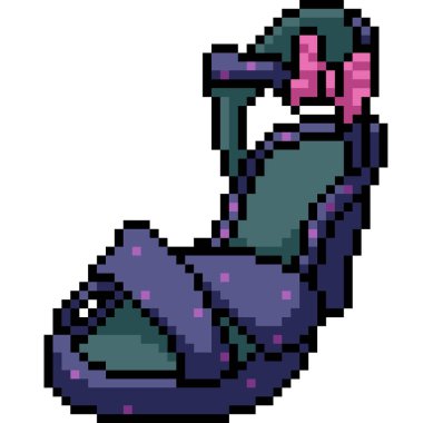 vektör pikseli sanat ayakkabısı izole çizgi film