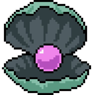 vektör piksel sanatı inci izole çizgi film