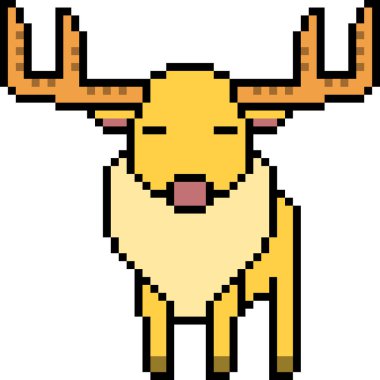 Vektör piksel sanat geyiği izole edildi