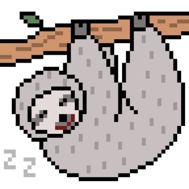 vektör piksel sanat tembelliği izole edildi