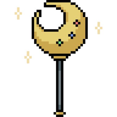 vektör piksel sanat sihirli değnek izole çizgi film