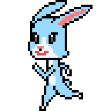 vektör piksel sanat tavşan koşusu