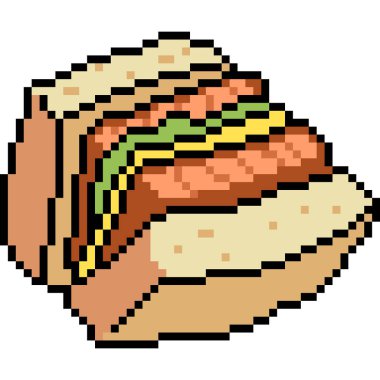 vektör piksel sanat yiyecek ekmeği izole