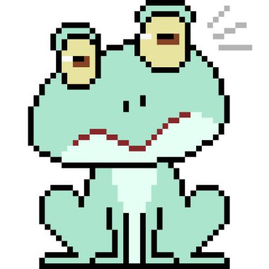 vektör piksel sanat kurbağası izole