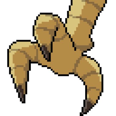 vektör piksel sanatı izole kuş pençesi