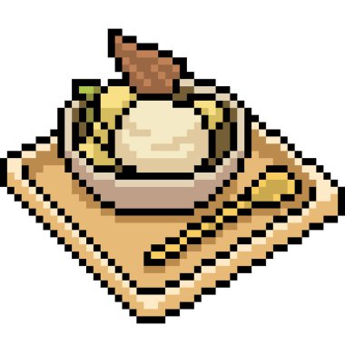 vektör piksel sanat dondurması izole edilmiş çizgi film