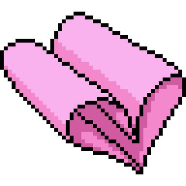 vektör piksel sanat kalp kağıdı izole çizgi film