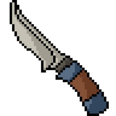 vektör piksel sanat hançeri izole çizgi film