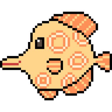 vektör piksel resim balığı izole edildi