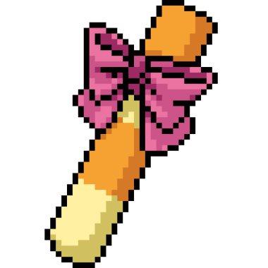 vektör piksel sanat silindiri izole edilmiş çizgi film sunar