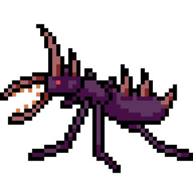 vektör pikseli çivi böceği izole edilmiş çizgi film