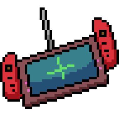 vektör piksel sanat uzaktan kumandası izole edilmiş çizgi film