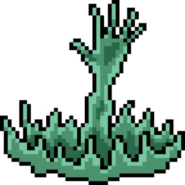 Vektör piksel sanat şeytanı elle izole edilmiş çizgi film