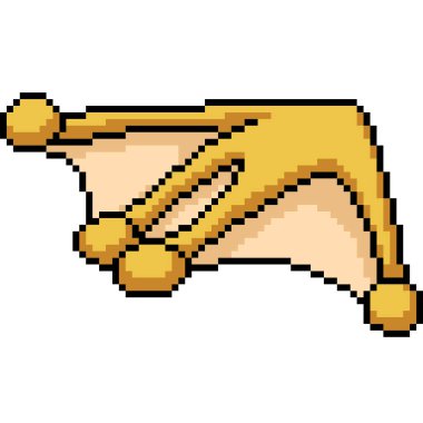 Vektör piksel sanatı izole ördek ayağı