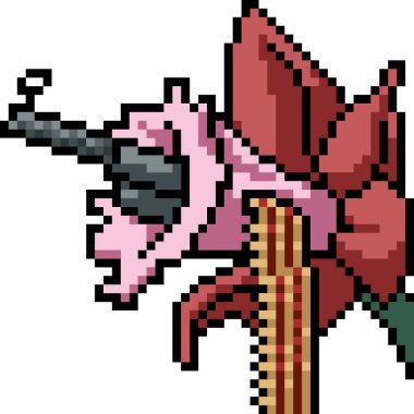 Vektör pikselli çiçek tabancası izole edildi