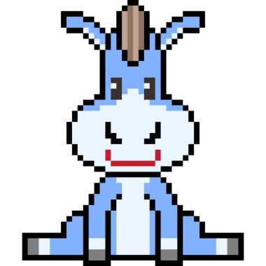 vektör piksel sanat eşeği izole edildi