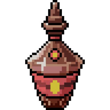 vektör piksel iksir şişesi izole çizgi film