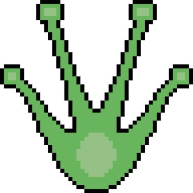 vektör piksel sanat ayak izi izole edildi