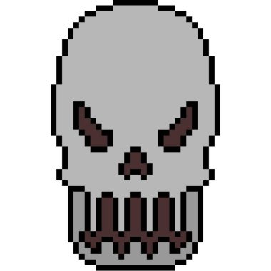 vektör piksel sanat kafatası maskesi izole edildi