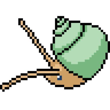 vektör piksel sanat salyangozu izole edilmiş çizgi film