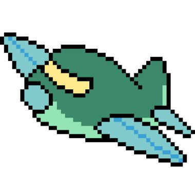 vektör pikseli oyuncak uçak izole edildi