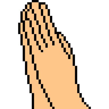 vektör piksel el işareti izole edildi