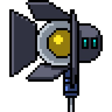 vektör piksel sanat spot ışığı izole edilmiş çizgi film