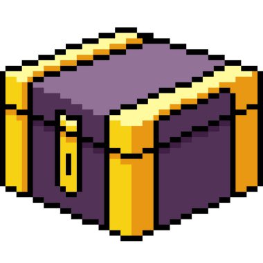 vektör piksel sanatı kapalı kutu izole çizgi film