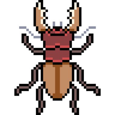 vektör piksel sanat böceği karikatürü izole etti