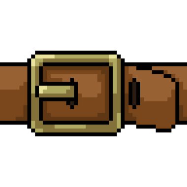 Vektör piksel sanat kemeri izole edilmiş çizgi film