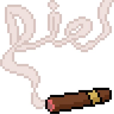 vektör piksel sanat purosu izole edilmiş araba dumanı.