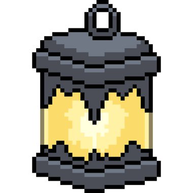 vektör piksel sanat lambası izole edilmiş çizgi film