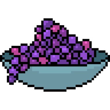 vektör piksel sanat üzümü izole edilmiş çizgi film