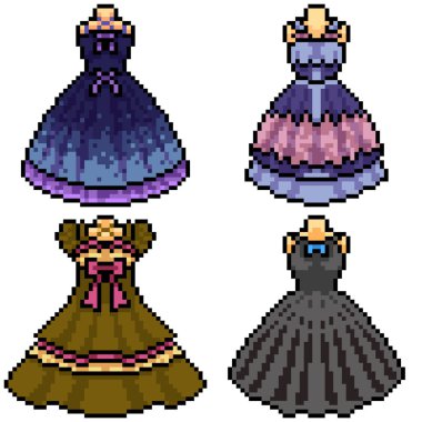 piksel sanatı izole edilmiş süslü elbise