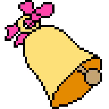 vektör piksel sanat çanı izole edildi